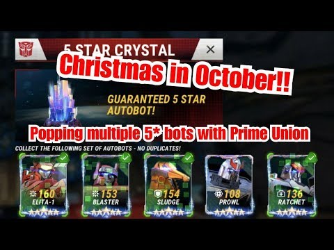 NEW BATCH! Crystal popping multiple 5 STAR BOTS with Prime Union - TFEW, Transformer Earth Wars