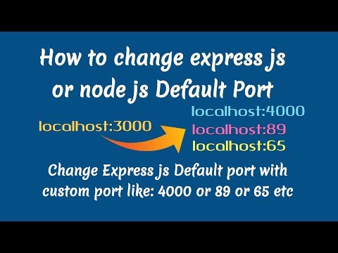 How to change express js or node js default port 3000 with custom port like 4000 89 etc