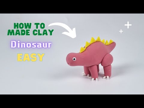 How to make clay  Dinosaur easy ❤️ DIY Play Doh Dinosaur 😊 polymer clay 😊 Homemade Clay