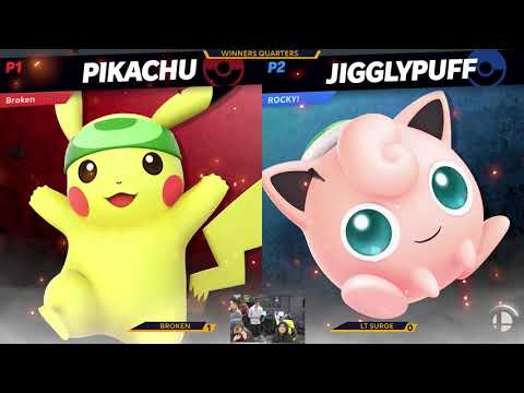 Smash Ultimate @ UCI #32 - BTH | Lt. Surge (Jigglypuff) vs Broken (Pikachu, Shulk) [W. Quarters]