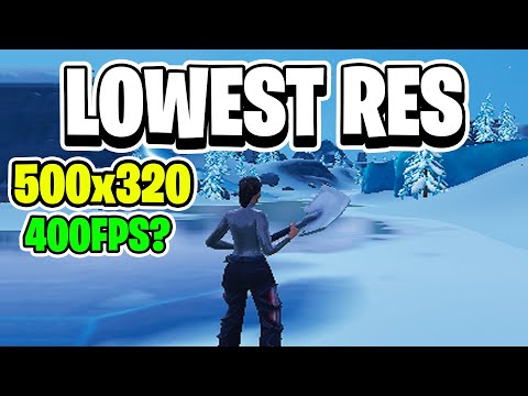 The Lowest Resolution in Fortnite *500x320*  Fortnite Chapter 4 (INSANE RES)