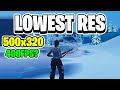 The Lowest Resolution in Fortnite *500x320*  Fortnite Chapter 4 (INSANE RES)