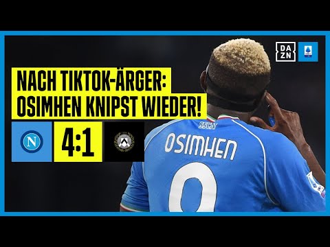 Osimhen gibt Antwort auf dem Platz! Napoli kann noch gewinnen: Neapel - Udinese 4:1 | Serie A | DAZN