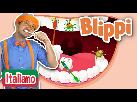 Laviamoci i denti | Blippi in Italiano | Video educativi per bambini