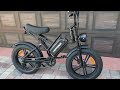 Elektrinis dviratis HappyRun G50, 20", 750W, 18Ah, juodas