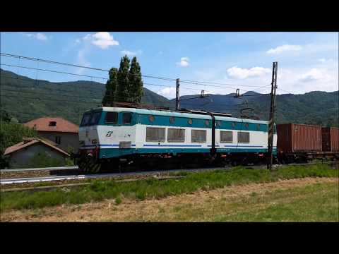 CAIMANO E.656 CON MERCI+E.402B CON L' IC+E.402A CON IL THELLO A RIGOROSO (AL) 15 - 7 - 2017