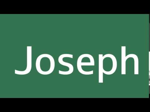 How to say Joseph in Spanish