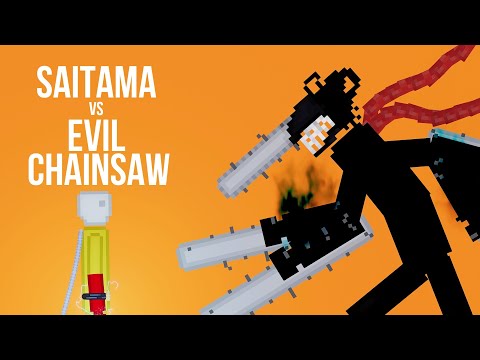 SAITAMA vs Evil Chainsaw Man - Who is strongest ? [Chainsaw Man Mod] - People Playground 1.26