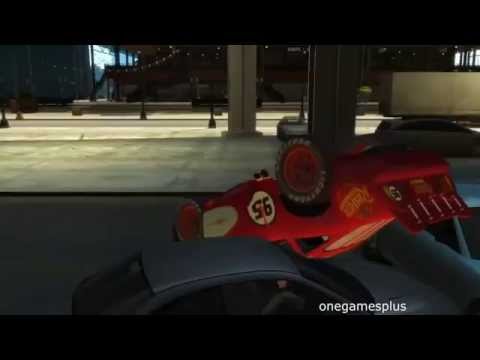 Crash test nine jumps Retro Lightning McQueen Disney car game GTA IV