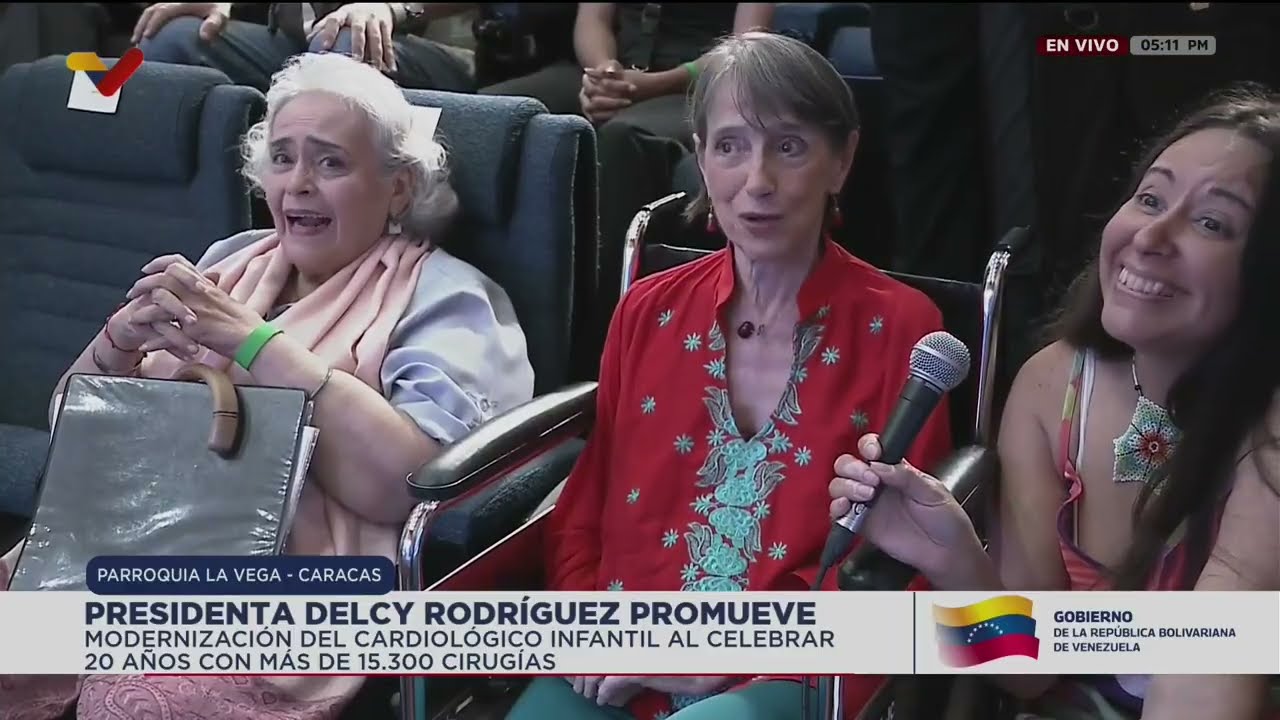 Delcy Rodríguez visita Hospital Cardiológico Infantil en sus 20 años, con 15.300 cirugías
