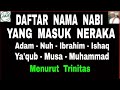 DAFTAR NABI YANG MASUK NERAKA Hampir Semua Nabi Menurut Trinitas