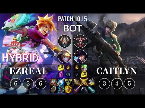 APK HyBrid Ezreal vs Caitlyn Bot - KR Patch 10.15
