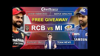 RCB vs MI   | RCB vs MI | RCB vs MI Fantasy Cricket Team | MI vs RCB | Fantasy Cricket