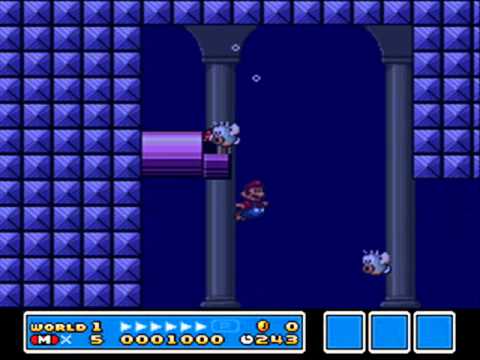 SMB3 for Super Mario All-Stars Custom Level #65 - Flooded Fortress