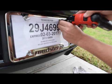 How to install a license plate frame