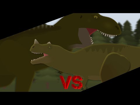 T-rex vs ceratosaurus (carnivores) [stick nodes]