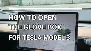How to open glove box for TESLA MODEL 3 -Super easy!