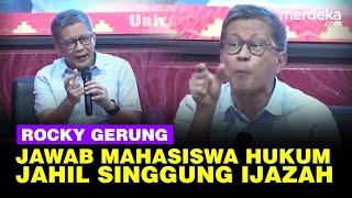 Download lagu Rocky Gerung Jawab Mahasiswa Hukum, Jahil Singgung soal Ijazah: Apalagi Kalau Dipertanyakan mp3