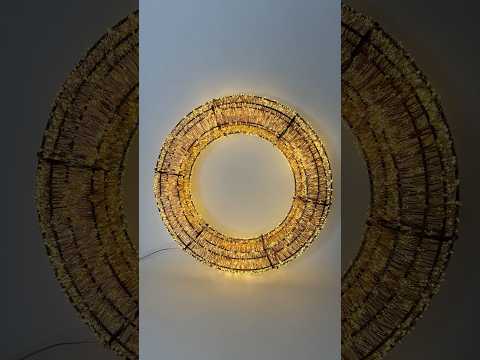 Світлодіодний новорічний вінок DecoLUX 40 см 3000LED супер яскравий з м'яким мерехтінням об'ємний - Комплект для самостійного збирання