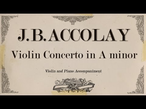 J.B. Accolay violin concerto in A minor - Piano Accompaniment