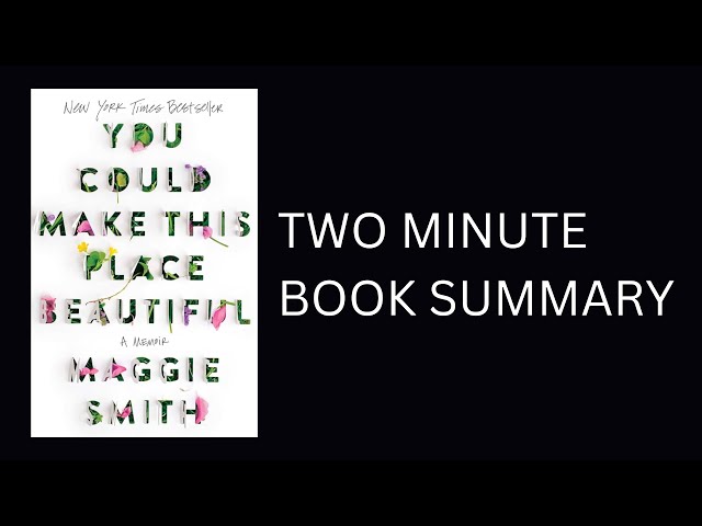 Vídeo relacionado con You Could Make This Place Beautiful (English Edition)