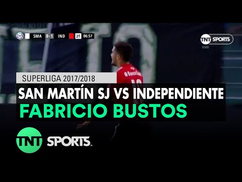 Fabricio Bustos (0-2) San Martín SJ vs Independiente | Fecha 18 - Superliga Argentina 2017/2018