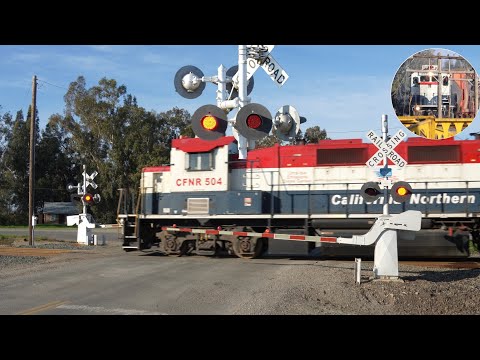 CFNR 504 Corning Flyer South | CR 33 Railroad Crossing, Artois CA [Griswold EM Signals & Type Bs]