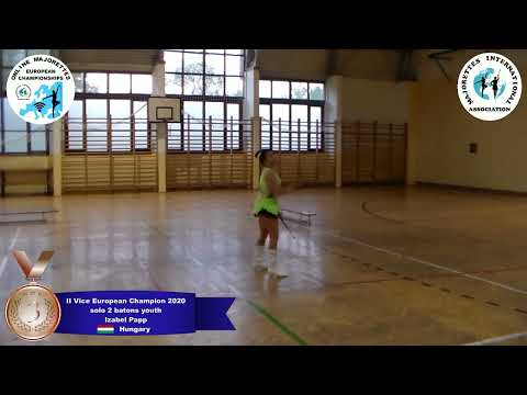 solo 2 batons youth - II Vice European Champion 2020 - Izabel Papp