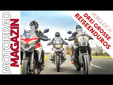 Comparison of Ducati Multistrada V4, KTM Super Adventure and BMW R 1250 GS - Powerful travel endu...