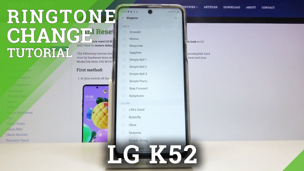 How to Change Ringtone in LG K52 – Ringtone Settings