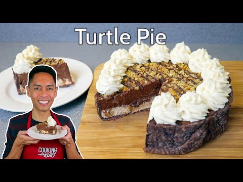 Conti's Turtle Pie: Chocolate Pie with Caramel-Walnut Filling & Whipped Cream | Cooking with Kurt