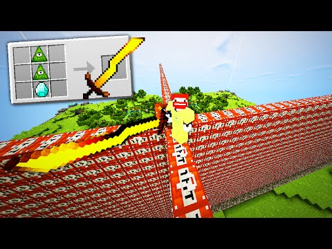 2v2v2 TNT LUCKY BLOCKS WALL - PIZZA ÜBERLEBT 700000 DAMAGE