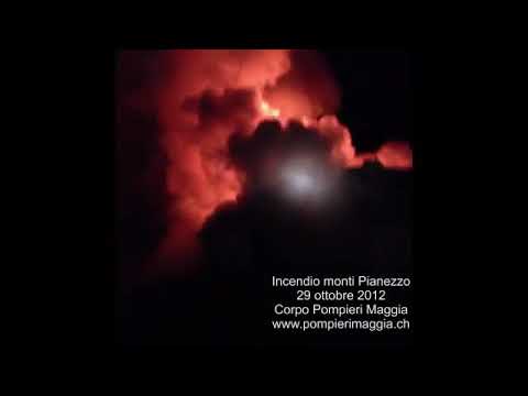 Incendio cascinali monti Pianezzo 29 ottobre 2012