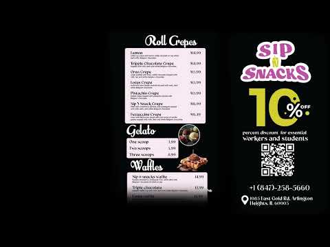 SipnSnacks Menu Front