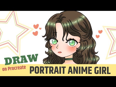 Draw Portrait Anime Girl on Procreate