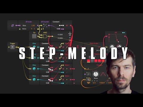 Step-Sequencer with random generated pitches - Bitwig Grid