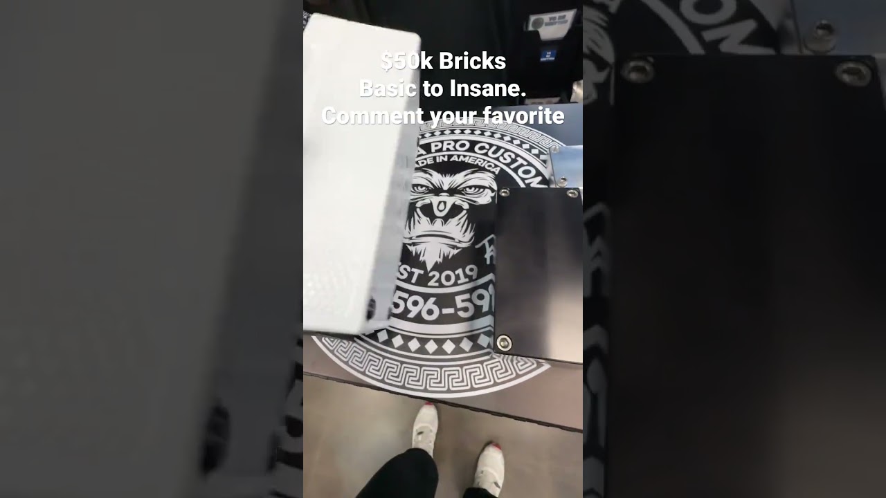 $50,000 brick. Basic to insane. #gorillaprocustoms.com #customizedproducts #custombricks #thebrick