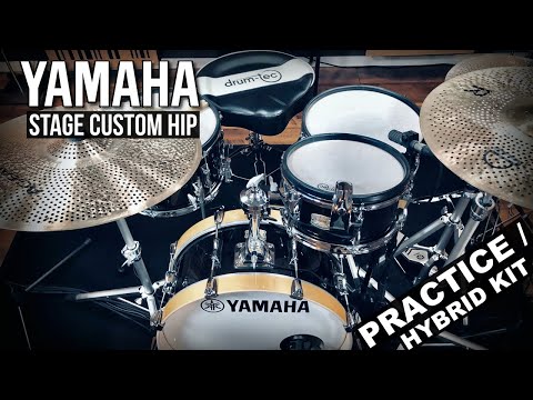 Yamaha Stage Custom Hip drumkit mods: Low noise hybrid E/A with EAD10 module ⚡️