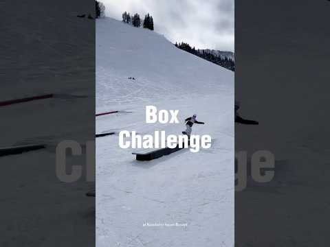 神立スノーリゾートでのボックス調整／Box Challenge with a tail press at Kandatsu Snow Resort Japan