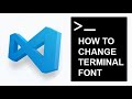 How To Change Terminal Font In Visual Studio Code VSCode