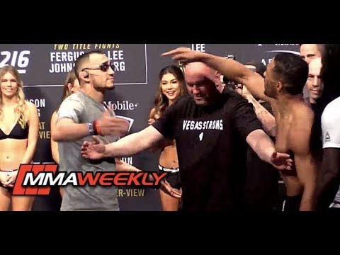 Tony Ferguson and Kevin Lee Separated at UFC 216 Ceremonial Weigh-in