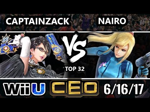 CEO 2017 Smash 4 - P1 | CaptainZack (Bayonetta) vs NRG | Nairo (ZSS) Wii U Top 32