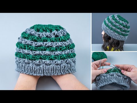 Easy knitted hat even a beginner can handle!