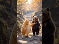 Cat And Bear Toogather Ai Cat Bear
