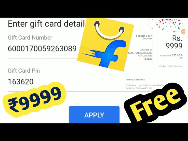 How To Get Free Flipkart Gift Card Id And Pin