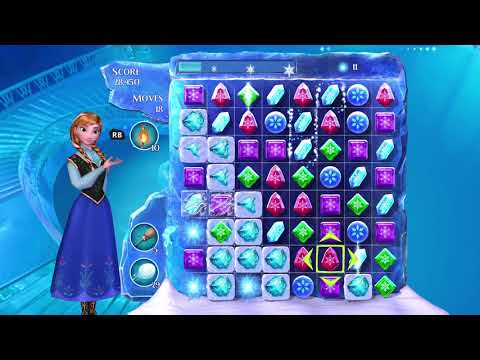 Frozen Free Fall: Snowball Fight Level 155 Walkthrough, No Power Ups