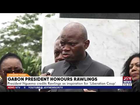 Gabon President Honours Rawlings: Pres Nguema credits Rawlings as inspiration for 'Liberation Coup'