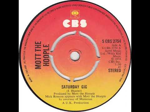 UK New Entry 1974 (243) Mott The Hoople - Saturday Gig