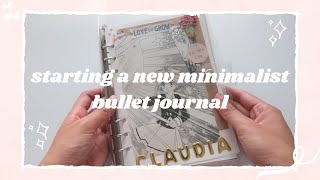 🎉 starting a new bullet journal | my 6 ring binder simple bullet journal setup