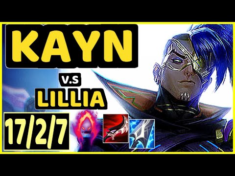 JUNJIA (KAYN) vs LILLIA - 17/2/7 KDA JUNGLE CHALLENGER GAMEPLAY - KR